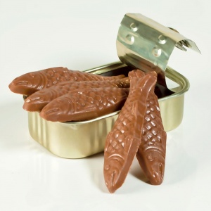 Chocolate sardine can